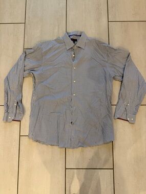 Ben Sherman Blue Micro-Check Dress Shirt